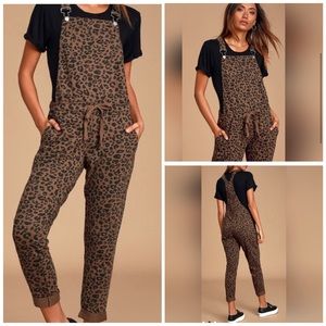 Z Supply Overalls Animal Print Medium